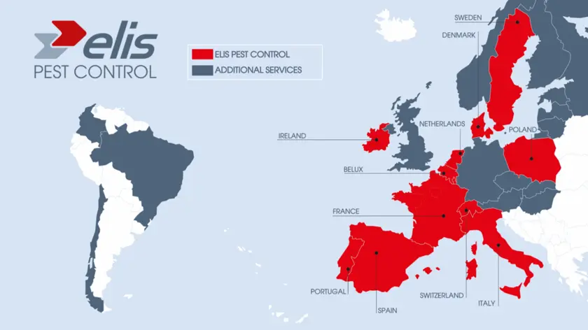Pest control country map