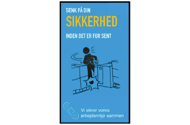 Sikkerhed på job-måtter blå